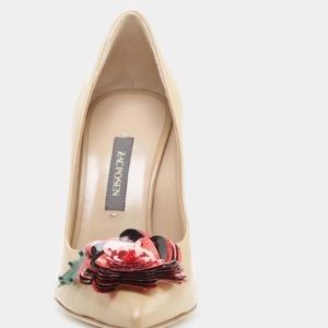 Zac Posen Nude Victoria Leather Pumps